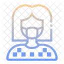 Woman With Medical Mask Icon