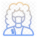 Woman With Medical Mask Icon