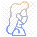 Woman With Medical Mask Icon