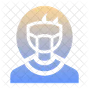 Woman With Medical Mask Woman Mask Icon