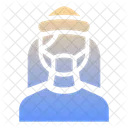 Woman With Medical Mask Woman Mask Icon