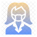 Woman With Medical Mask Woman Mask Icon
