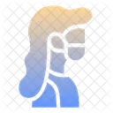 Woman With Medical Mask Woman Mask Icon