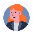 Woman With Suit Avatar  Icon