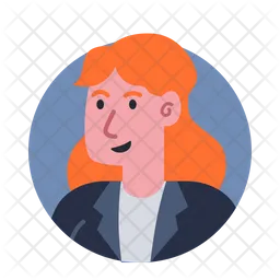 Woman With Suit Avatar  Icon