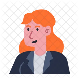 Woman With Suit Avatar  Icon