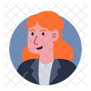 Woman With Suit Avatar  Icon