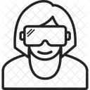 가상 현실을 가진 여자  아이콘