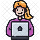 Computer Learning Education Icon