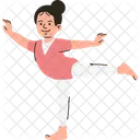 Woman yoga balancing pose  Icon