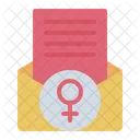 Womans Day Letter  Icon