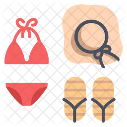 Women beach costume  Icon