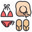 Women Beach Costume Beach Costume Women Costume Icon