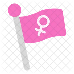 Women day Flag  Icon