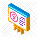 Blackboard Female Chalkboard Icon