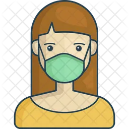 Women wearing medical masks  Icon