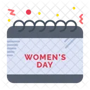 Womens Day Calendar Schedule Icon