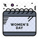 Womens Day Calendar Schedule Icon