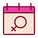 Womens Day Female Symbol Calendar Icon