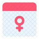 Womens Day Calendar Icon