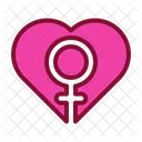 Heart Female Gender Symbol Icon