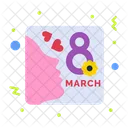 Womens Day Invitation Greeting Card Card Icon