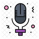 Womens Day Recording Day Microphone Icon