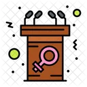 Womens Day Speech Announcement Communication Icon