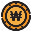 Won Currency Exchange Digital Currency Icon