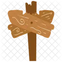 Wood board cross  Icon