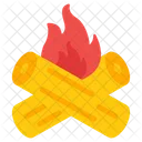 Wood Burning Fire Campfire Icon