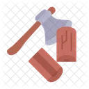 Wood Chopping Lumberjack Icon