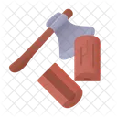 Wood Chopping Lumberjack Icon