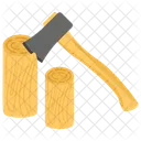 Woodcutting Pickaxe Cutting Tool Icon