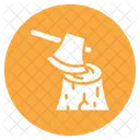 Wood Cutting Axe Tool Icon