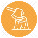 Wood Cutting Axe Tool Icon