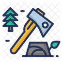 Deforestation Axe Log Icon