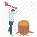 Wood Cutting  Icon