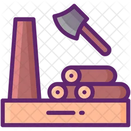 Wood Extraction Logging  Icon