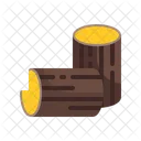 Flat Lumber Timber Icon