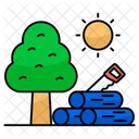 Wood Log Wood Timber Wood Cutting Icon