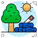 Wood Log Wood Timber Wood Cutting Icon