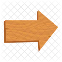 Wood sign arrow  Icon