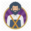 Carpenter Man Woodworker Icon