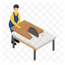 Wood Cutter Table Carpenter Icon