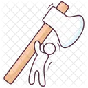 Wooden Axe Cutting Tool Garden Tool Icon