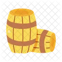 Casks Wooden Barrels Drums Icon