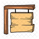 Sign Board Wood Icon