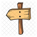 Sign Board Wood Icon