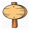 Sign Board Wood Icon